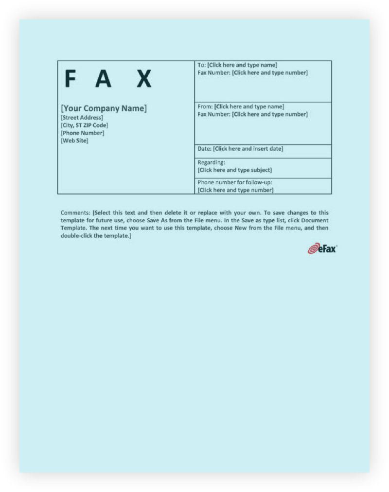 Fax cover page three